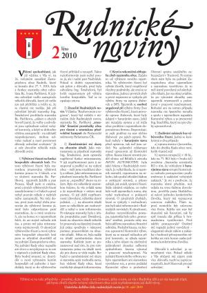 Rudnické noviny č.&nbsp;2 / 2010