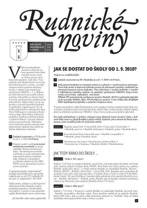 Rudnické noviny - speciální předškolní vydání