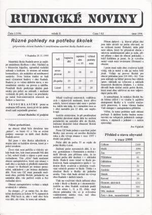 Rudnické noviny č. 1 / 1996 Rudnické noviny č. 1 / 1996