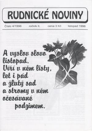 Rudnické noviny č. 4 / 1996 Rudnické noviny č. 4 / 1996
