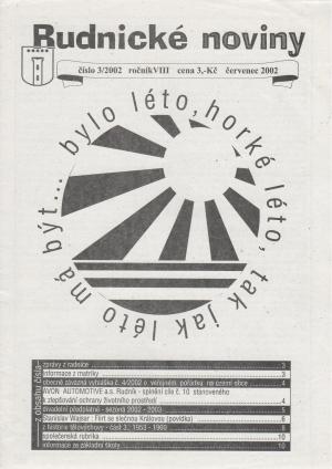Rudnické noviny č.&nbsp;3 / 2002