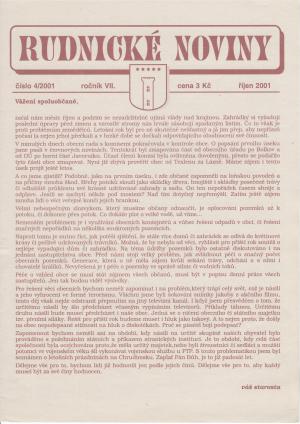 Rudnické noviny č. 4 / 2001 Rudnické noviny č. 4 / 2001