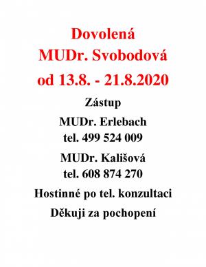 dovolená - srpen 2020