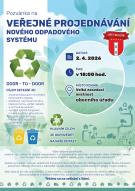 Plakát - veřejné projednání nového odpadového systému v Rudníku